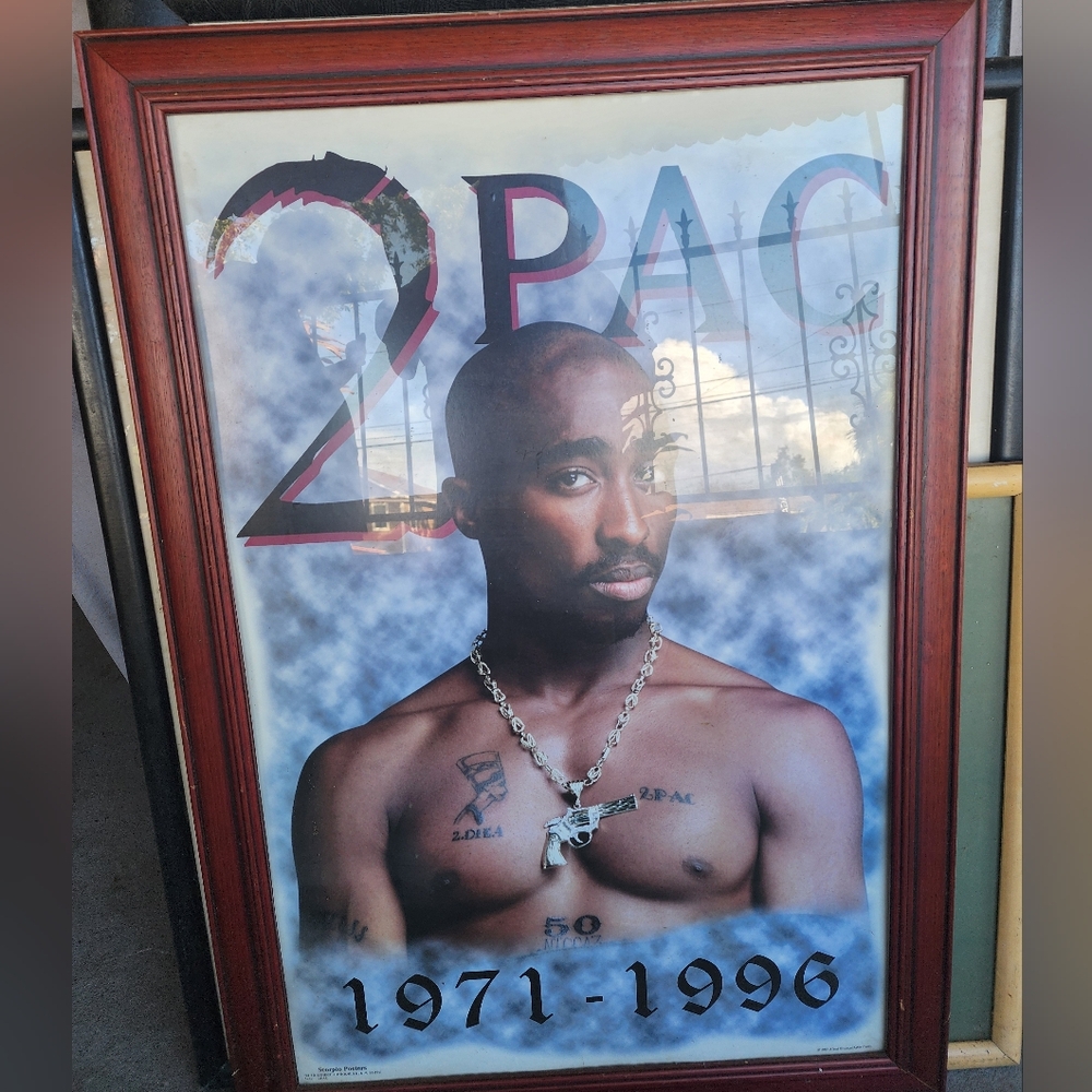 2Pac Framed Poster with Wooden Frame